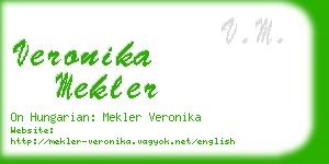 veronika mekler business card